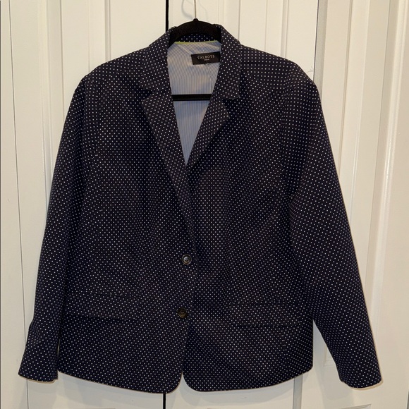 Talbots Jackets & Blazers - Talbots Black and White Polka Dot Blazer